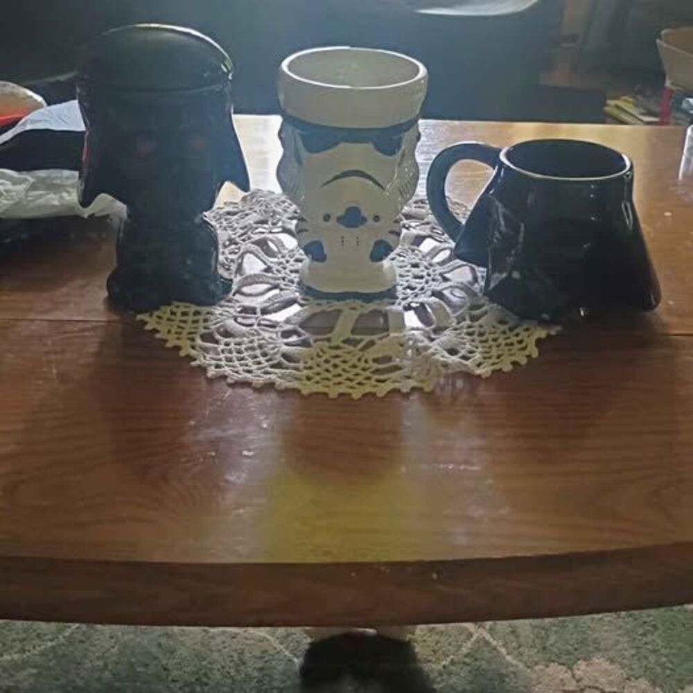 Star Wars Darth Vader and Stormtrooper Ceramic Mugs and Cookie Jar Set